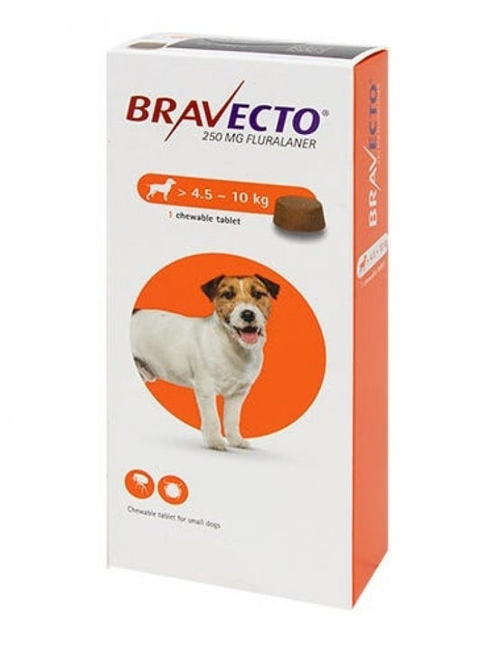 BRAVECTO 250MG X 1TB (4,5 - 10KG) for Dogs - MISHU ONLINE STORE SRL