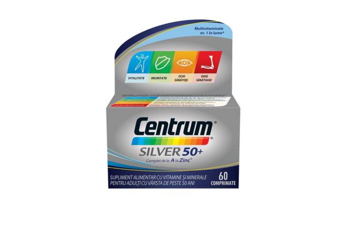 Centrum Silver 50+ - GSK - 60 Tablets - MISHU ONLINE STORE SRL