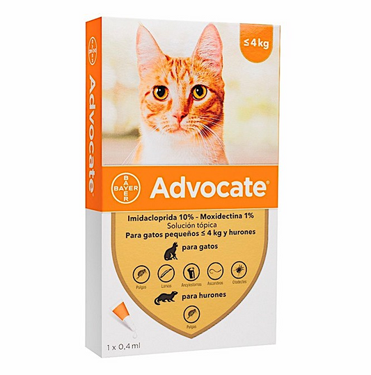 ADVOCATE FOR CATS 0-4 KG  1x0,4 ml